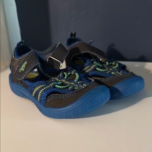 Blue and Black Kids Shoes